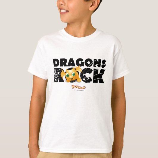 T-shirt de "roche de dragons" de Pandanda (Devant)