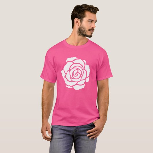 T-shirt de rose blanc (Devant entier)
