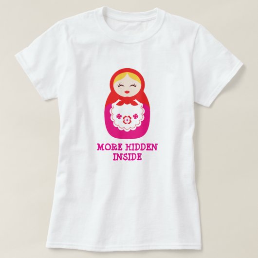 T-shirt de rose de poupée de babushka (Design devant)