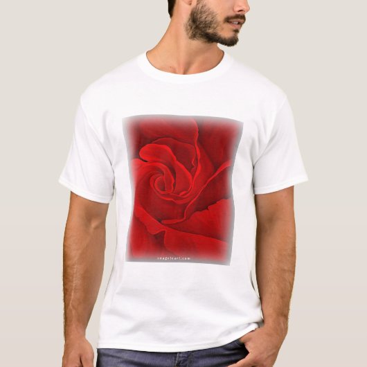 T-shirt de rose rouge (Devant)