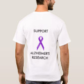 T-shirt de ruban de la conscience d'Alzheimer (Dos)