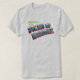 T-shirt de salutations du détroit d'Ormouz