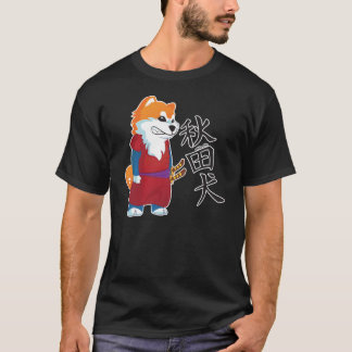 T-shirt de samouraïs d'inu d'Akita