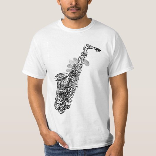 T-shirt de saxophone (Devant)