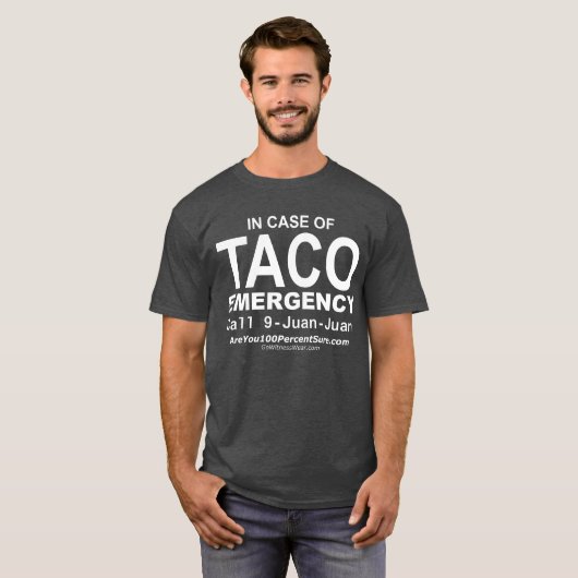 T-shirt de secours de taco (pour la BG foncée) (Devant entier)