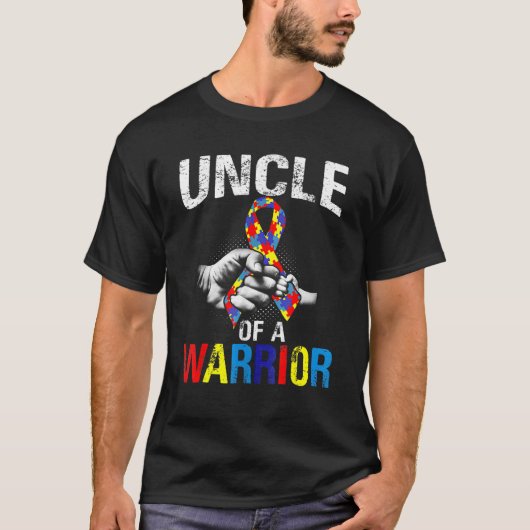T-shirt de sensibilisation à l'autisme Oncle d'un (Devant)