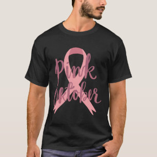 T-shirt de sensibilisation au cancer - En octobre,