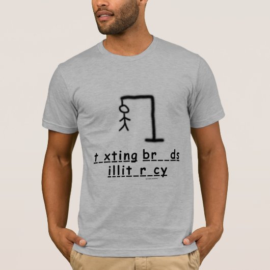 T-shirt "de service de mini-messages de coup" (Devant)