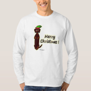 T-shirt de Sidney de teckel de Joyeux Noël