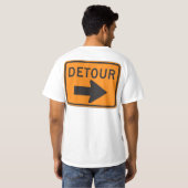T-shirt de signe de DÉTOUR ! (Dos entier)