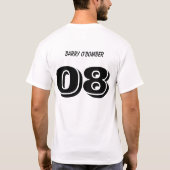 T-shirt de silhouette de basket-ball d'Obama (Dos)