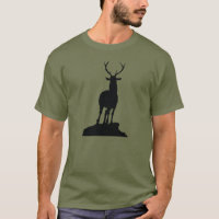 T-shirt de silhouette de cerfs communs