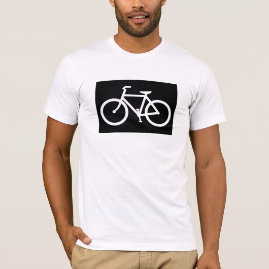 T-shirt de silhouette de vélo (Devant)