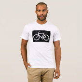 T-shirt de silhouette de vélo (Devant entier)