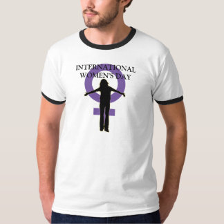 T-shirt de silhouette du jour des femmes