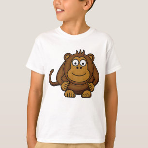 T-shirt de singe de bande dessinée d'enfants