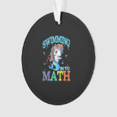 T-Shirt De Sirène Unicorne En Maths (devant)