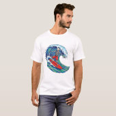 T-Shirt de skate de squelette – Squelette drôle de (Devant entier)