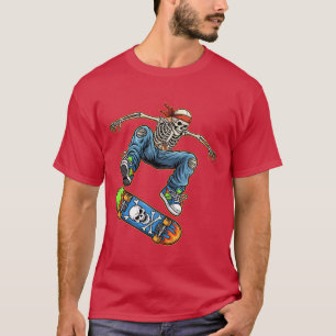 T-shirt de skateboard Skull pour garçons extrêmes
