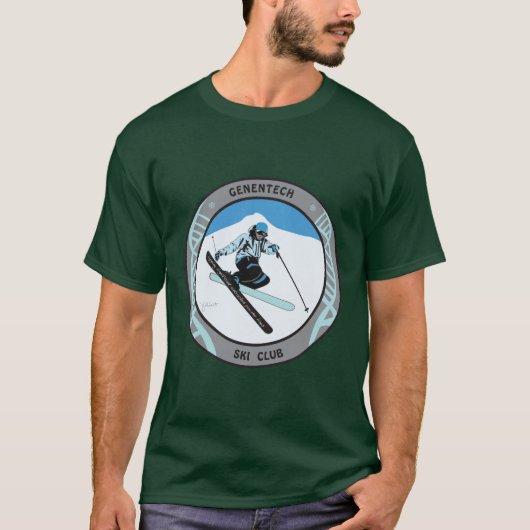 T-shirt de ski de Genentech et de club de surf des (Devant)