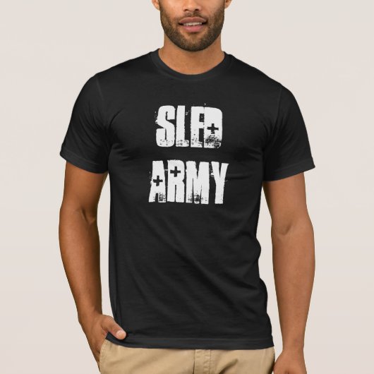 T-shirt de Sledders.com de noir "d'armée de (Devant)