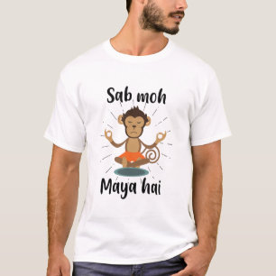 T-shirt de slogan de méditation de Hindi de Hai de