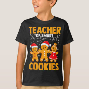 T-shirt De Smart Cookies Gingerbread Noël Enseignant Coupé