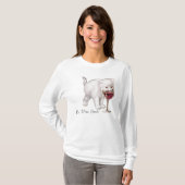 T-shirt de snob de chat de vin rouge (Devant entier)