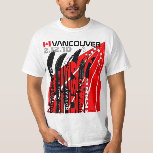 T-shirt de Snowblade CA de sport d'hiver de (Devant)