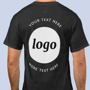 T-Shirt de société avec logo simple et texte