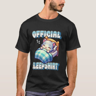 T-shirt de sommeil officiel design chat mignon end