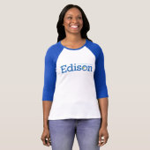 T-shirt de sonnerie de dames d'Edison (Devant entier)