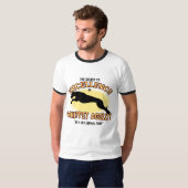 T-shirt de sonnerie de whippet d'agilité (Devant entier)