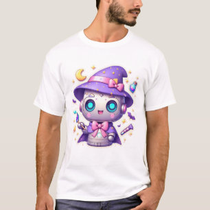 T-Shirt de sorcière robotique Kawaii - Jolie Tee d