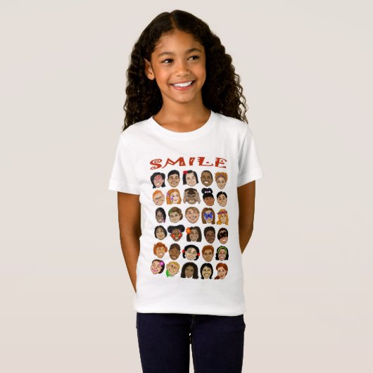 T-shirt de sourire pour des enfants (Devant entier)