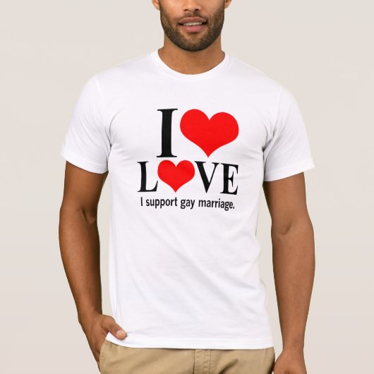 T-shirt de soutien de mariage homosexuel (Devant)