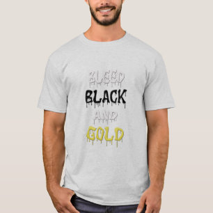 T-SHIRT DE SOUTIRAGE DE PIÈCE EN T DE NOIR ET D'O