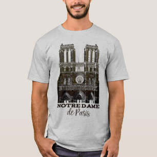 T-shirt de souvenir de cathédrale de Notre-Dame d