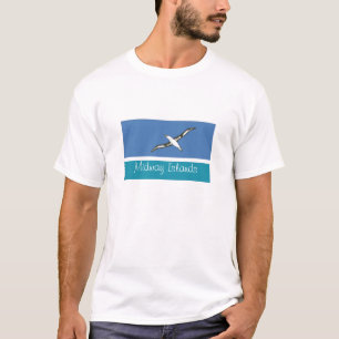 T-shirt de souvenir de drapeau de Midway Islands
