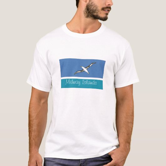 T-shirt de souvenir de drapeau de Midway Islands (Devant)