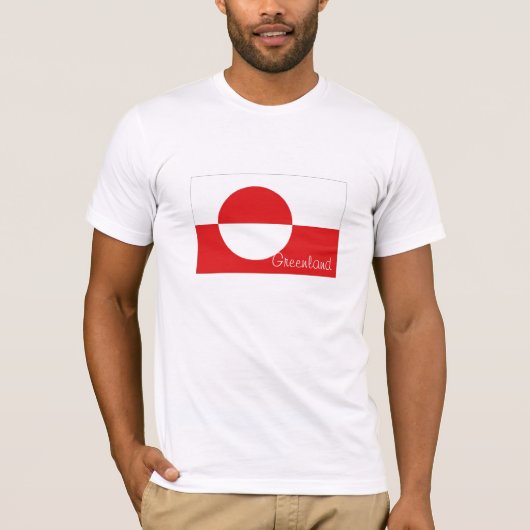 T-shirt de souvenir de drapeau du Groenland (Devant)