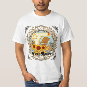T-shirt de spécialiste en beauté Fancy Sunflowers