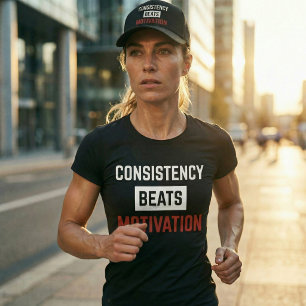 T-shirt de sport pour gym « La constance bat la mo