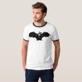 T-shirt de squelette de batte de Halloween (Devant entier)