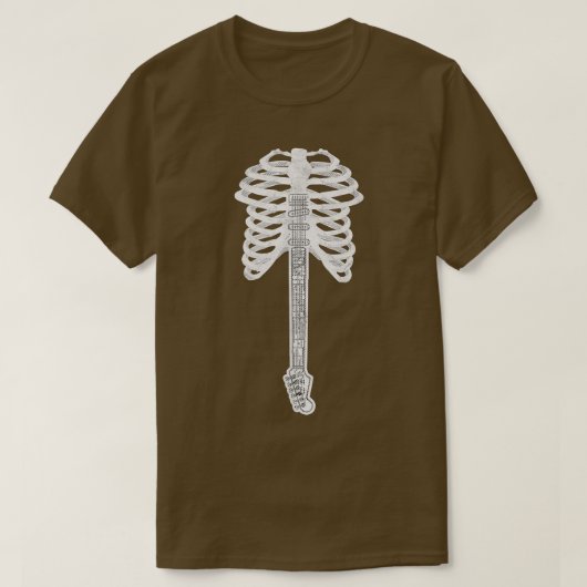 T-Shirt de squelette de guitare (Design devant)