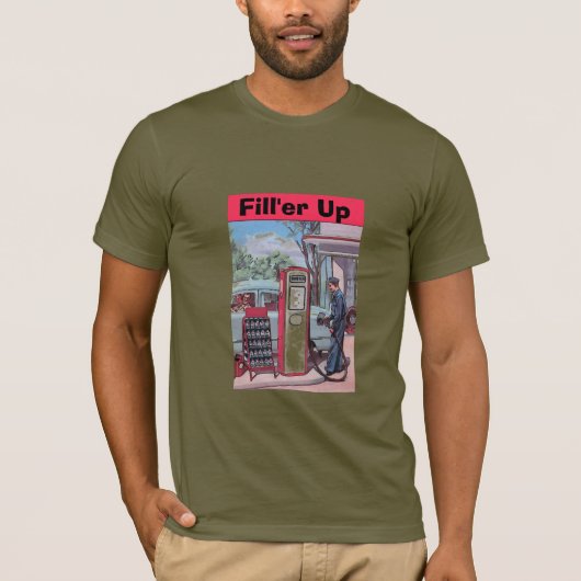 T-Shirt de station-service vintage (Devant)