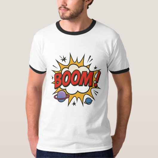 T-Shirt de Style Bande Dessinée – Explosion de Tee (Devant)