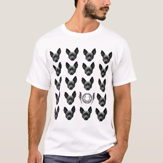 T-shirt de style de chienchien (Devant)