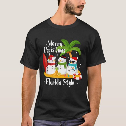 T-shirt de style de la Floride de Joyeux Noël (Devant)
