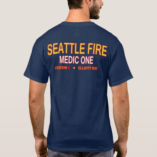 T-shirt de style Feu de Seattle (Dos)